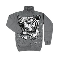 Детский свитер, серый 12132-ПВ18