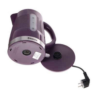 Чайник электрический Sakura SA-2343P, пластик, 1.7 л, 1850-2200 Вт, фиолетовый