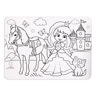 Пазл в рамке «Милая принцесса», 34 детали + раскраска