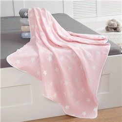 Одеяло детское Крошка Я «Розовые звёзды», 110 × 140 см, жаккард, 100 % хлопок