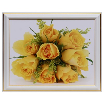 Картина "Жёлтые розы" 20х25(23,5х28,5) см