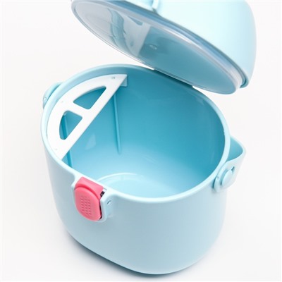 Контейнер для хранения детского питания, с ложкой, цвет голубой