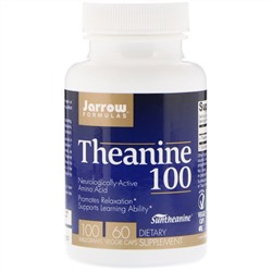 Jarrow Formulas, Теанин 100, 100 мг, 60 вегетарианских капсул