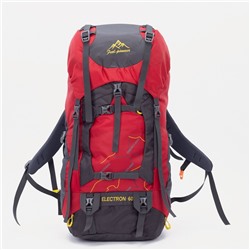 Рюкзак туристический на шнурке, 60 л, цвет красный