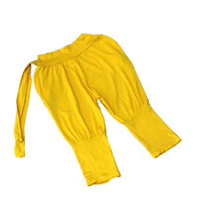 Рост 115-123. Легкие детские капри Carel желтого цвета.