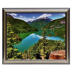 Картина "Горное озеро" 20х25(23,5х28,5) см