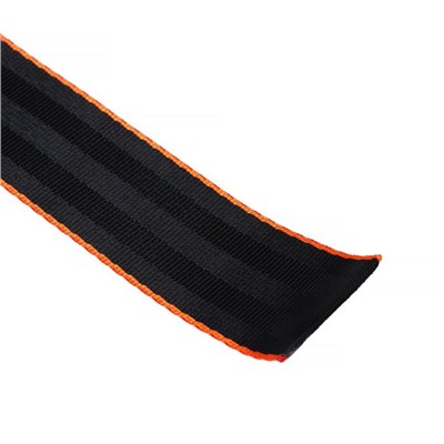 Нейлоновая лента, ремень 4.8 см × 3 м, черный с оранжевым кантом