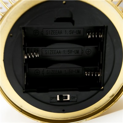 Ночник "Лотос" LED от батареек 3хАА золото 15х15х18 см