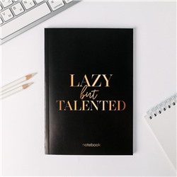 Ежедневник в тонкой обложке Lazy but Talented, А5, 80 листов