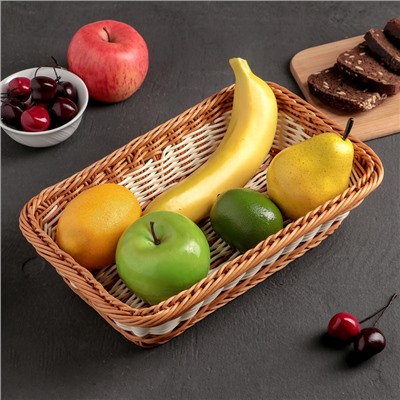 Корзинка для фруктов и хлеба Доляна «Молочный шоколад», 30×19,5×6 см