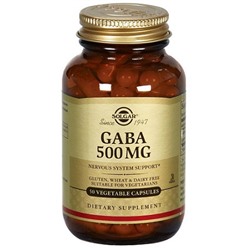 Гамма-аминомасляная кислота ГАБА GABA 500 mg Solgar 50 капс.