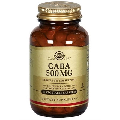 Гамма-аминомасляная кислота ГАБА GABA 500 mg Solgar 50 капс.