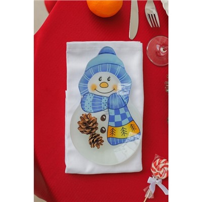 Блюдо сервировочное Доляна «Снеговику тепло», 23×14,5×2 см