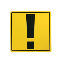Наклейка - знак на авто «Внимание! Стаж вождения менее 2-х лет»