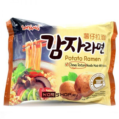 Картофельная лапша быстрого приготовления Potato Ramen Samyang, Корея, 118 г Акция
