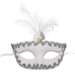 Карнавальная маска «Иней», с перьями