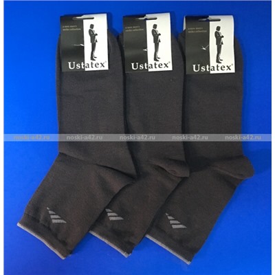 ЮстаТекс носки мужские укороченные спортивные 1с20 с лайкрой темно-серые 10 пар