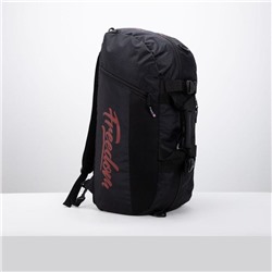 Сумка-рюкзак, отдел на молнии, наружный карман, цвет чёрный/бордовый