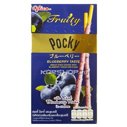 Соломка Glico Pocky со вкусом голубики, Тайвань, 35 г