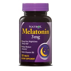 Мелатонин от бессоницы  Melatonin 3 mg Natrol 120 таб.