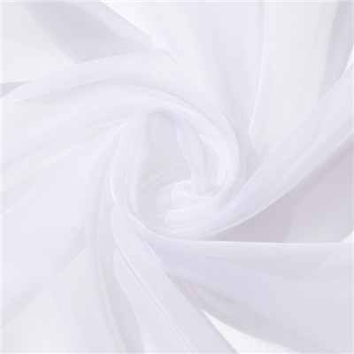 Тюль «Этель» 140×300 см, цвет белый, вуаль, 100% п/э
