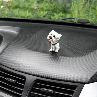 Собака на панель авто, качающая головой, мини, СП 30