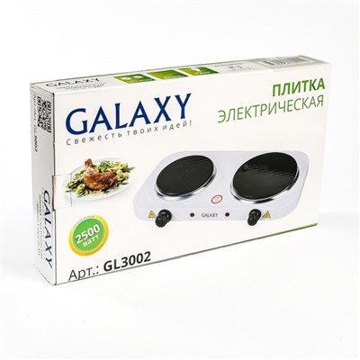 Плитка электрическая Galaxy GL 3002, 2500 Вт, 2 конфорки