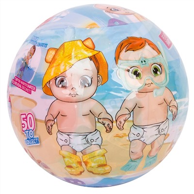 Беби-сюрприз Д95926/LM2518 ПОШТУЧНО Кукла в шаре с аксессуарами, серия пляж