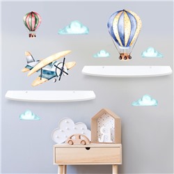 Набор полок с декоративными наклейками «Воздушный шар», 2 шт