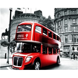 Картина по номерам 40х50 - Красный автобус