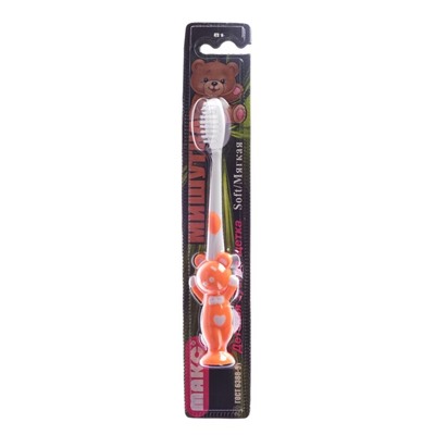 Зубная щётка мод Детская Мишутка арт 81 двухкомпонентная ручка, щетина мягкая, с присоской