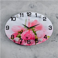 Часы настенные, серия: Цветы, "Нежность", 24х34 см