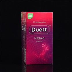 Презервативы DUETT ribbed №30 (К)