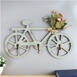 Крючки декоративные дерево "Велосипед с букетом цветов" 22х40х3,5 см