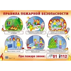 3445 Дем. плакат А2 Правила пожарной безопасности