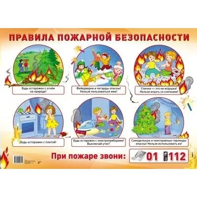 3445 Дем. плакат А2 Правила пожарной безопасности