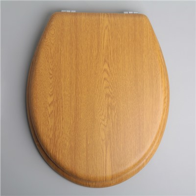 Сиденье для унитаза с крышкой «Натуральное дерево», 42×37 см