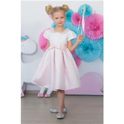 Платье нарядное для девочки MINAKU «Аврора», рост 128 см, цвет белый/розовый