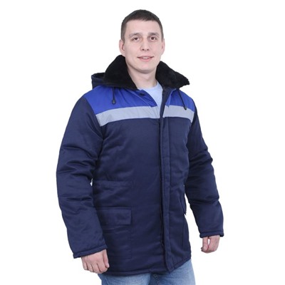 Куртка "Бригадир", размер 52-54, рост 170-176 см, цвет сине-васильковый