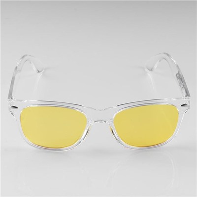 Очки солнцезащитные "Мастер К.", uv 400, 14,5 х 14,5 х 5 см, линза 4.5 х 5 х 5 см, жёлтые