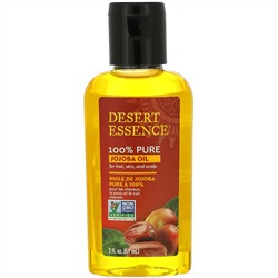 Desert Essence, 100% Pure Jojoba Oil, For Hair, Skin, and Scalp, 2 fl oz (59 ml)