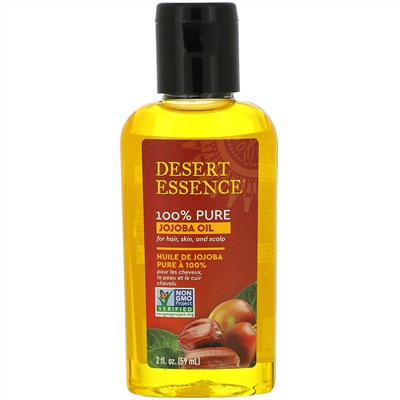 Desert Essence, 100% Pure Jojoba Oil, For Hair, Skin, and Scalp, 2 fl oz (59 ml)