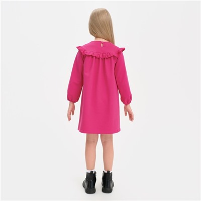 Платье для девочки с рюшей KAFTAN "Basic line", размер 30 (98-104), цвет фуксия
