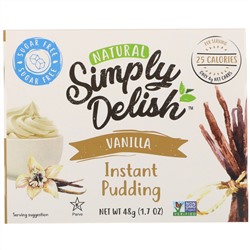 Natural Simply Delish, Natural Instant Pudding, Vanilla, 1.7 oz (48 g)