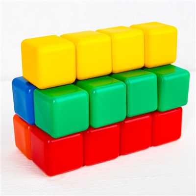 Набор цветных кубиков, "Смешарики", 20 штук, 4х4 см
