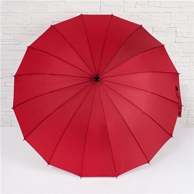 Зонт - трость полуавтоматический «Однотонный», 16 спиц, R = 48 см, цвет МИКС