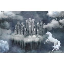 Фотообои «Ночной облачный замок»