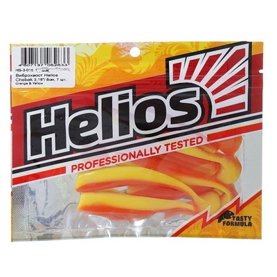Виброхвост Helios Chebak 8 см Orange & Yellow HS-3-015 (набор 7 шт)