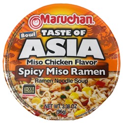 Лапша б/п со вкусом мисо Taste of Asia Maruchan, США, 96 г