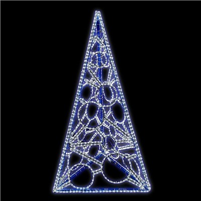 Светодиодная фигура «Ёлка трёхгранная», 70 × 150 × 70 см, 24 Вт, 220 В